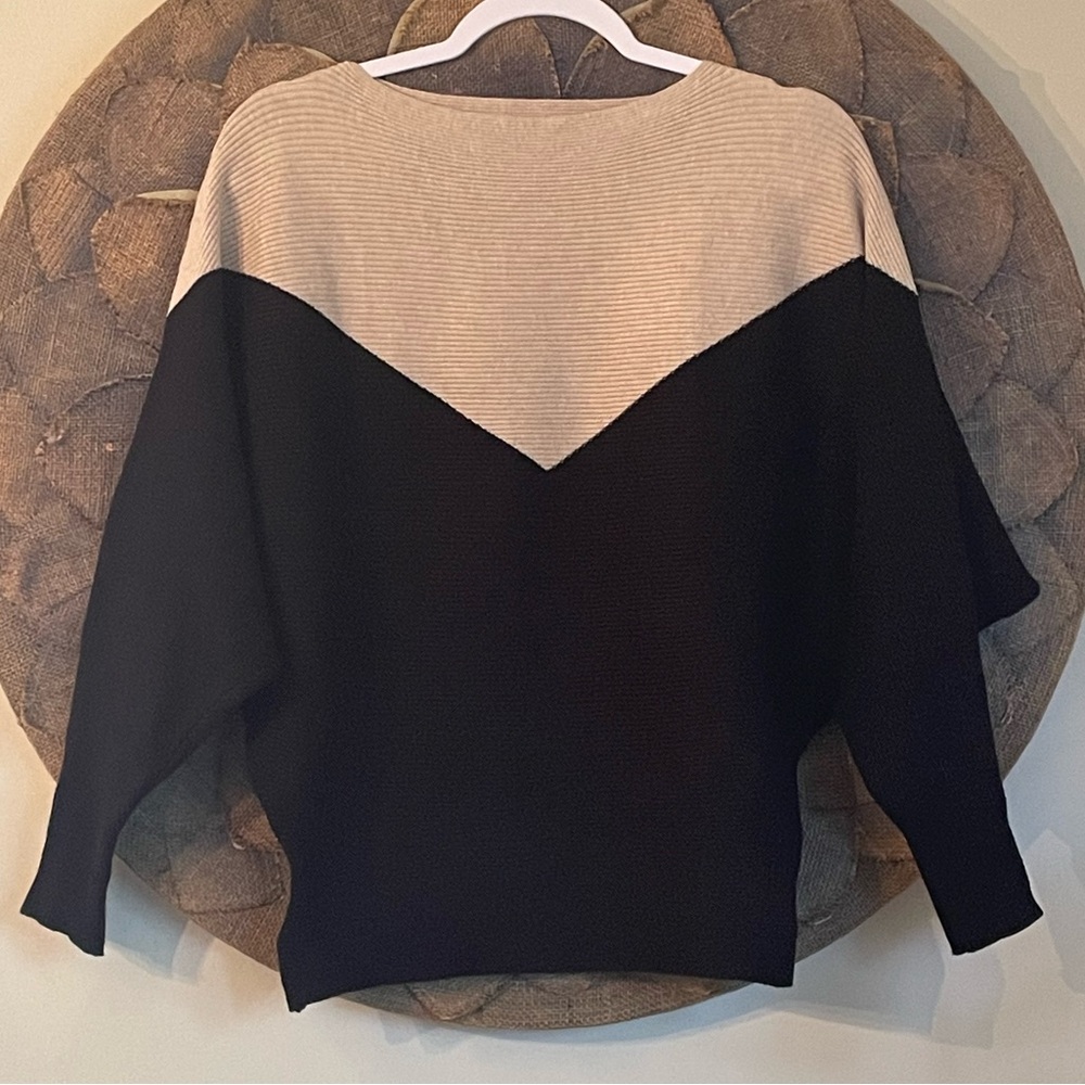 GABERLY Boat Neck Batwing Sleeves Sweater